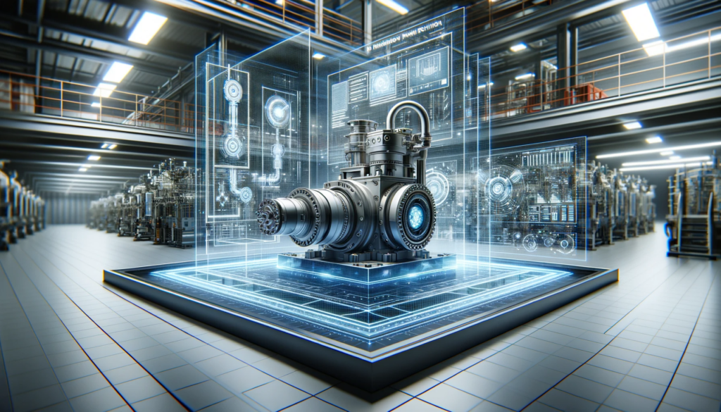 Futuristic Pioneer Pump System in a Modern Industrial Setting